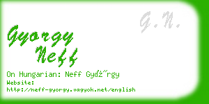 gyorgy neff business card